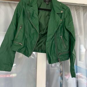 Green pleather jacket